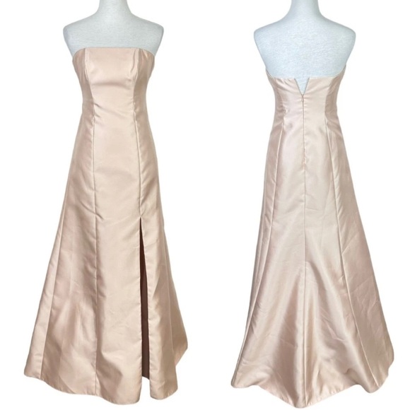 Alfred Sung Cameo Blush Strapless A-Line Gown - Picture 14 of 14